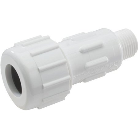 NDS Pipe Adapter, 12 in, Compression x MPT, PVC, White, SCH 40 Schedule, 150 psi Pressure CPA-0500